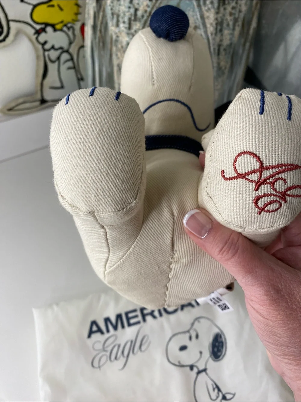 American Eagle Outfitters x Snoopy Dog Toy denim fabric